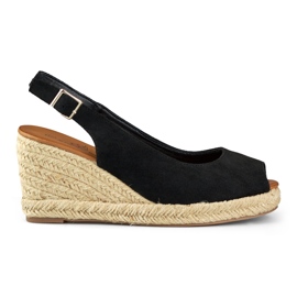 Kile-espadriller i sort ruskind til kvinder