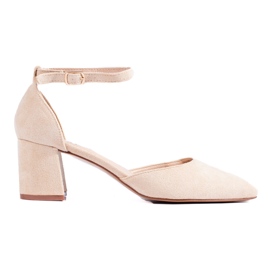 Shelovet pumps i beige ruskind til kvinder