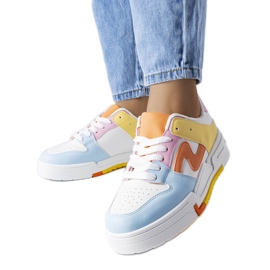 Blå og gule platformssneakers fra Harter