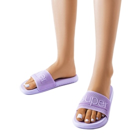 Lilla gummi hjemmesko fra Azelio violet