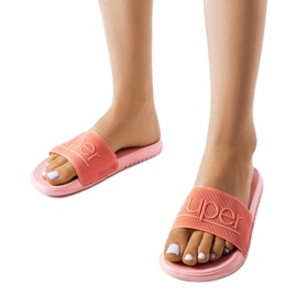 Pink gummi hjemmesko fra Azelio lyserød