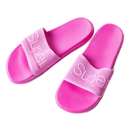 Pink gummi hjemmesko fra Azelio lyserød