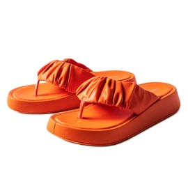 Orange flæsede flip-flops