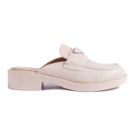 Beige sliders med indbygget tå fra Shelovet