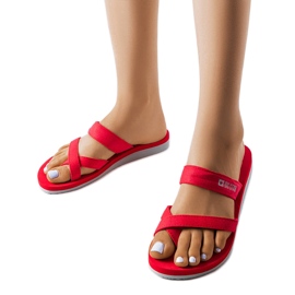 Røde flip flops Big Star FF274A337