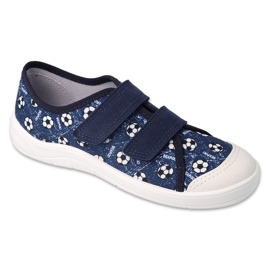 Befado Børns hjemmesko 772x002 Navy Blue i hvide bolde blå