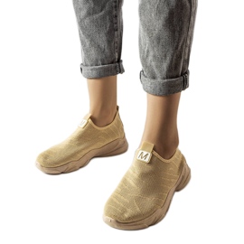 Mørkebeige tekstilsneakers fra Aaron