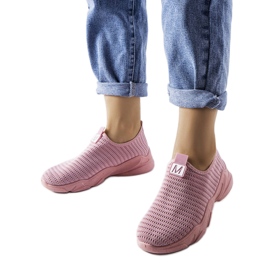 Pink slip-on sneakers fra Azalee lyserød