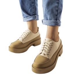 Mørke beige flade sko fra Merico