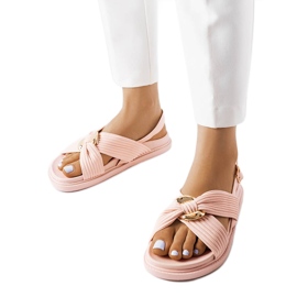 Pink flade sandaler fra Lucchesi lyserød