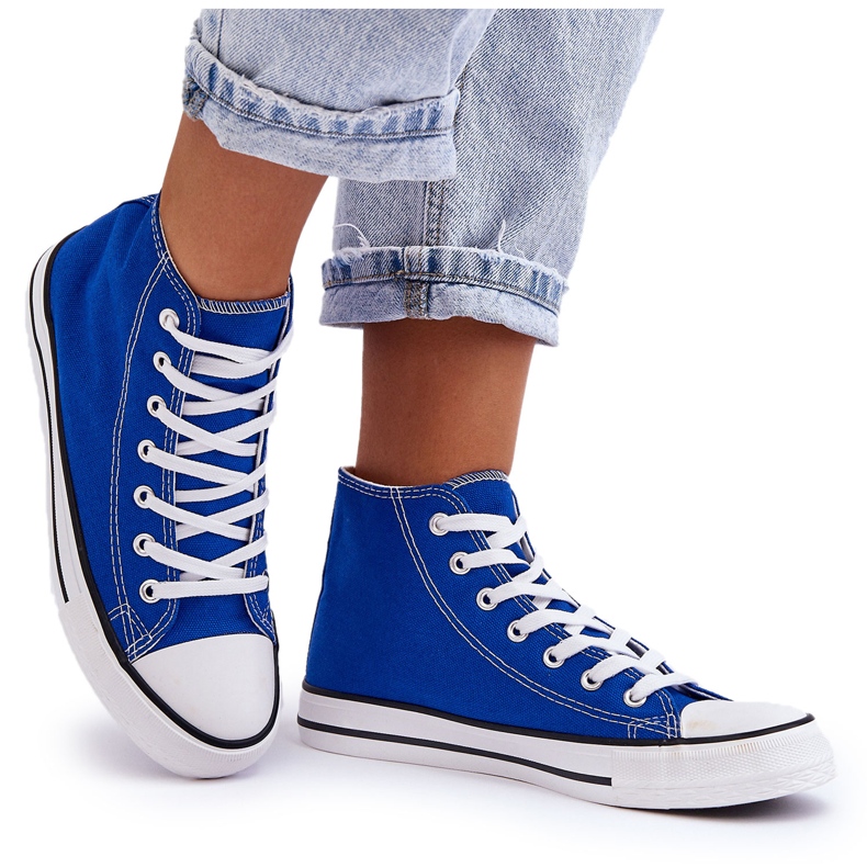 FR1 Klassiske sneakers til kvinder, høj blå remos