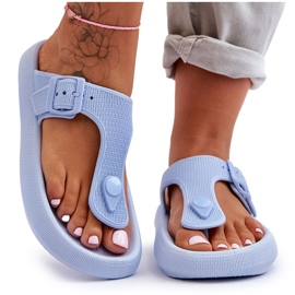 Dame Apollo Blue Foam Flip Flops blå