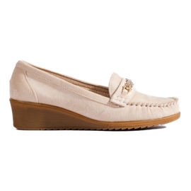 Beige kilesko i ruskind fra Shelovet