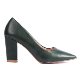 Mørkegrønne stiletpumps fra Shelovet