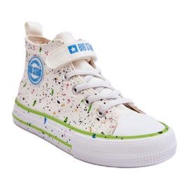 Big Star Børns store stjerne-mønstrede sneakers LL374049 Hvid