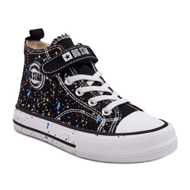 Børnemønstrede sneakers Big Star LL374050 Sort