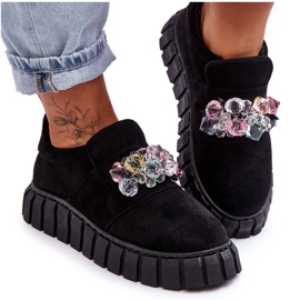 PS1 Moderigtige slip-on sportssko med sort Desire dekoration
