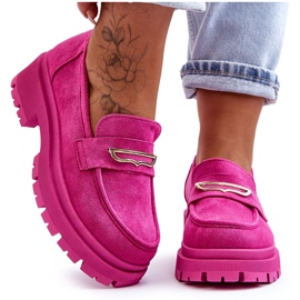 PS1 Slip-on Loafers i ruskind til kvinder Pink Pure Love lyserød