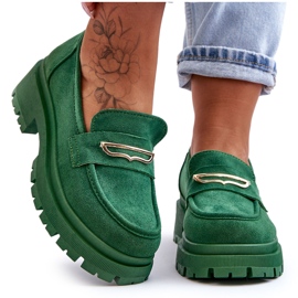 PS1 Slip-on Loafers i ruskind til kvinder Grøn Pure Love