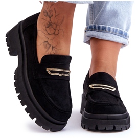 PS1 Slip-on Loafers i ruskind til kvinder Sort Pure Love