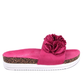 Rizzo Fuchsia Peach Flower Hjemmesko lyserød