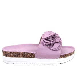 Rizzo Purple Flower Hjemmesko violet