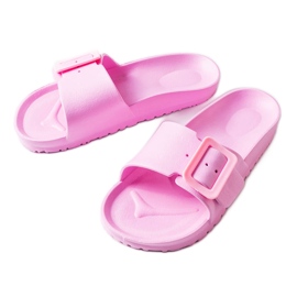 Pink gummiskydere med spænde fra Nelm lyserød