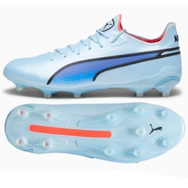 Puma King Ultimate FG/AG M 107563-02 fodboldsko sølv skygger af grå