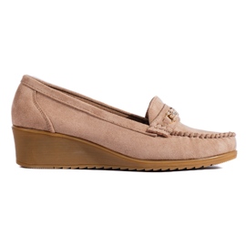 Beige kilesko i ruskind fra Shelovet