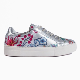 Shelovet sølvblomstrede sneakers