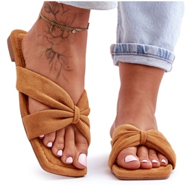 Camel Vanilla Sky Dame Velour Hjemmesko brun