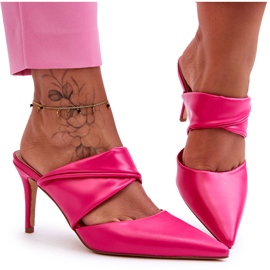 Flip Flops Fuchsia Aveline i læder lyserød