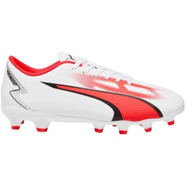 Puma Ultra Play FG/AG Jr 107530 01 fodboldstøvler hvid hvid