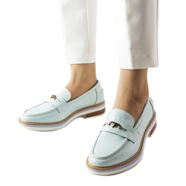Orlando loafers i mint læder grøn