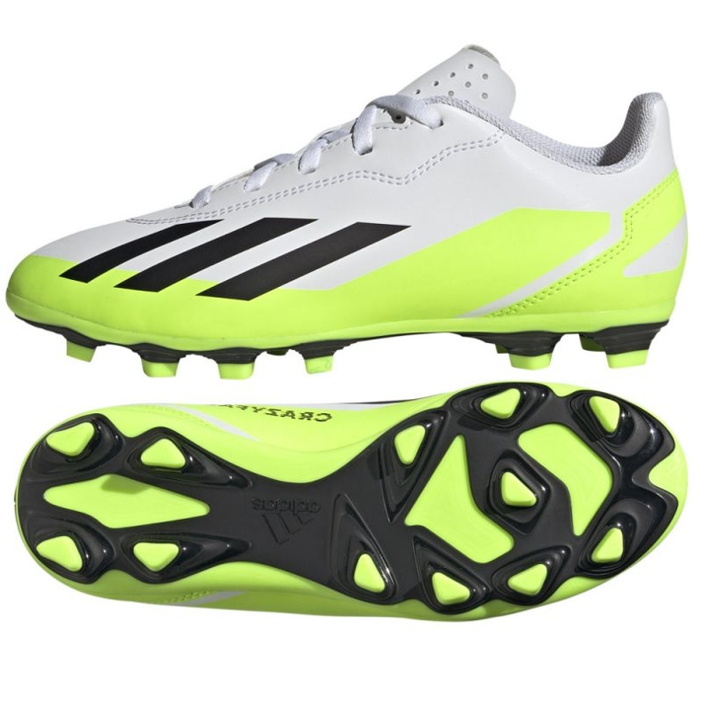 Adidas X Crazyfast.4 FxG Jr IE1588 fodboldsko hvid hvid