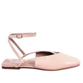 Ballerinaer med åben hæl fra Gianna Nude beige