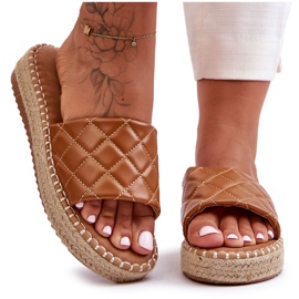 Dame Camel Lullaby Platform Hjemmesko brun