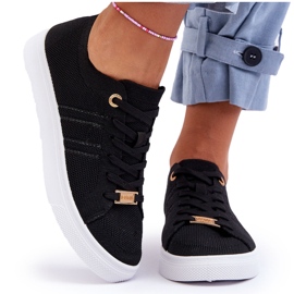 PE1 Sneakers med snøre til kvinder Sort Etna