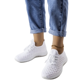 Dunes hvide sportssneakers