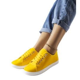 Gule stof sneakers fra Nampa