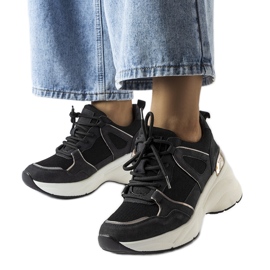 Sorte wedge sneakers fra Echeverri