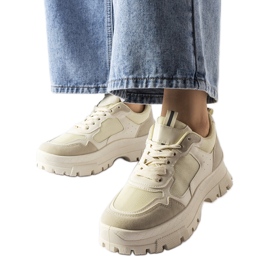 Beige chunky sneakers fra Mikeladze