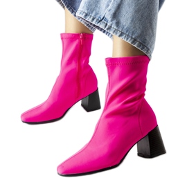 Pink satin støvler fra Laforgen lyserød