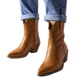 Brune cowboystøvler L08-198 Camel