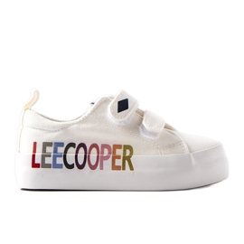 Lee Cooper børne hvid velcro sneakers
