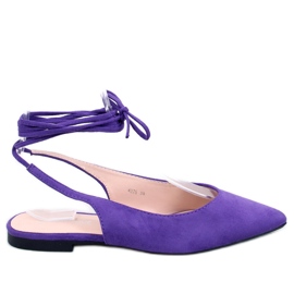 Dentoni Lilla balletflader med snørebånd violet