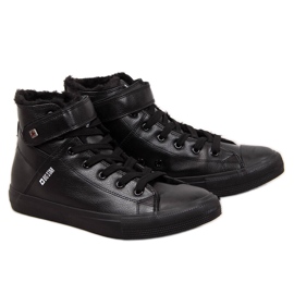 Isolerede sorte sneakers til mænd Big Star Y174020F
