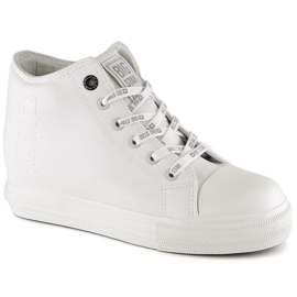 White Big Star EE274128 wedge sneakers til kvinder hvid