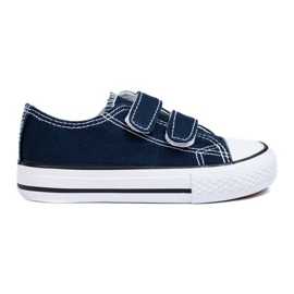 Marineblå Shelovet velcro sneakers til børn