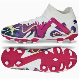 Puma Future Match Creativity Jr FG/AG 107412 01 sko hvid, bland farve hvid